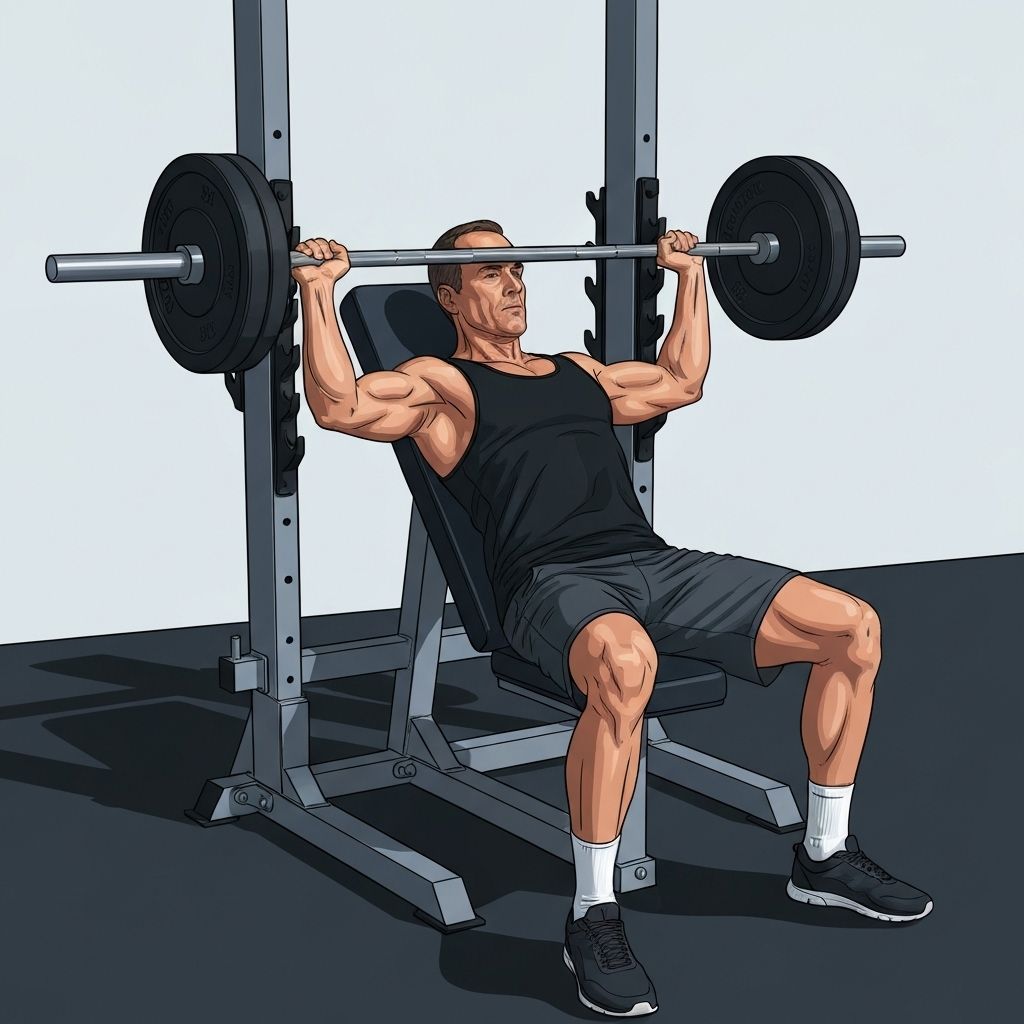 Decline chest press illustration
