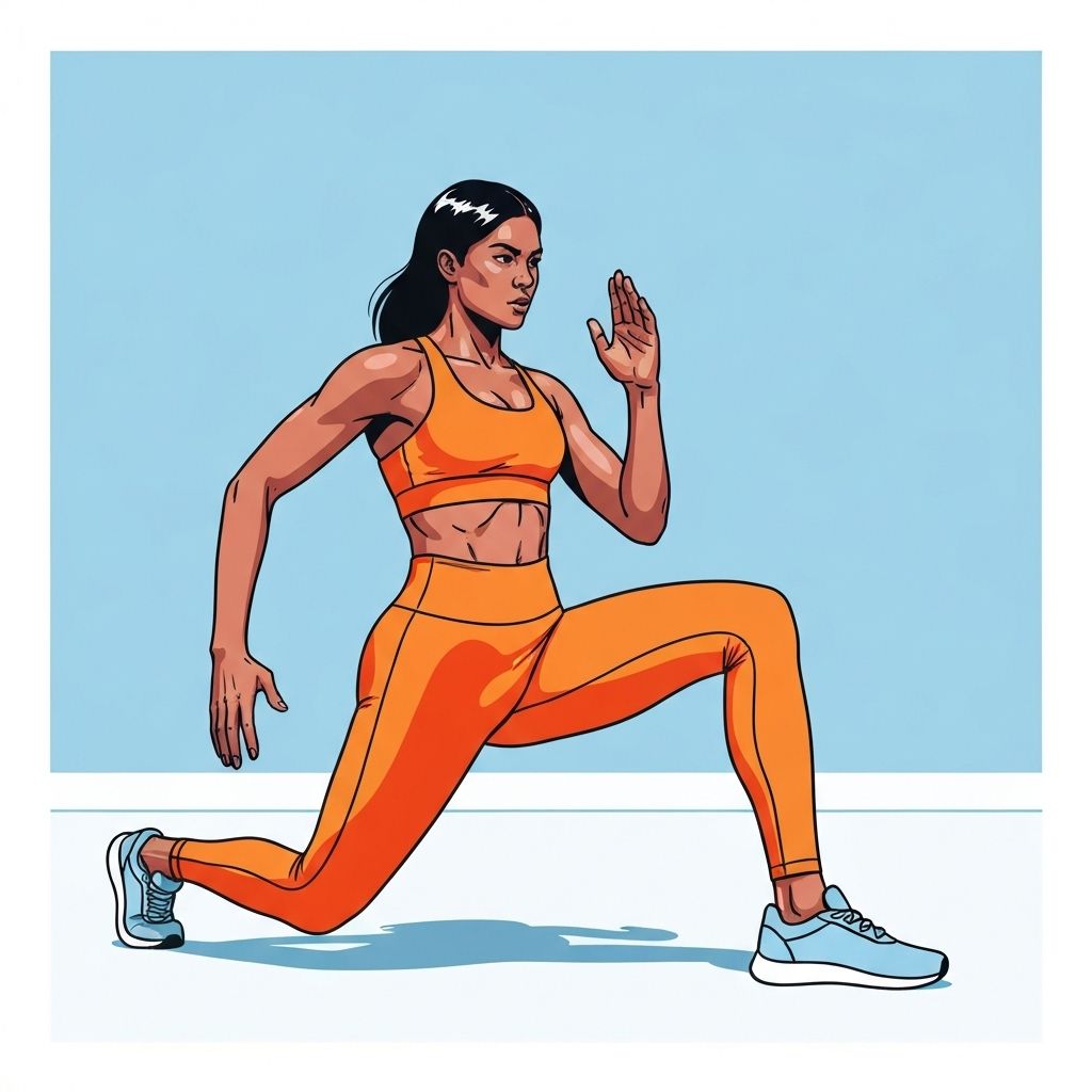 Weighted Lunges illustration
